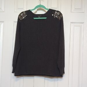 Lauren Hansen Black Cashmere Sweater XL